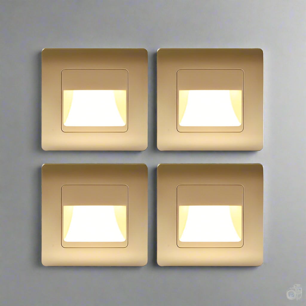 Infälld vägglampa med LED, PIR sensor & färgval. Idealisk korridorbelysning som sparar energi.