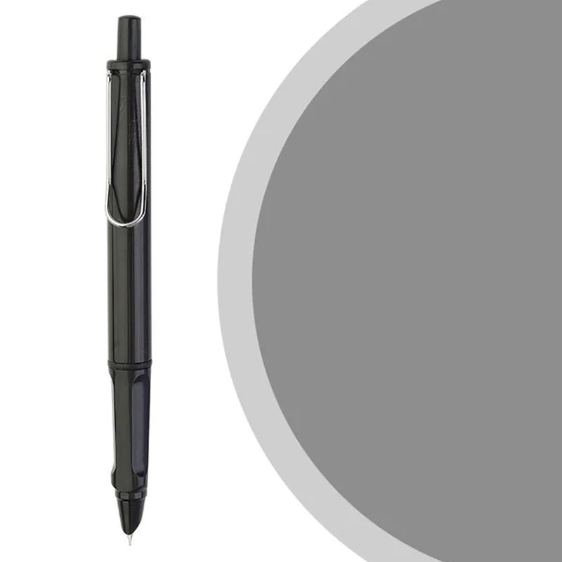 Indragbar skrivarpenna med halkfritt grepp, smidd design, utbytbart bläck, flera färger. Perfekt för smidig skrivning.