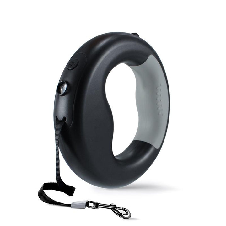 Infällbart dragrep med LED-ljus för husdjur, ergonomiskt handtag, starkt rep, perfekt för säkra promenader dag och natt.