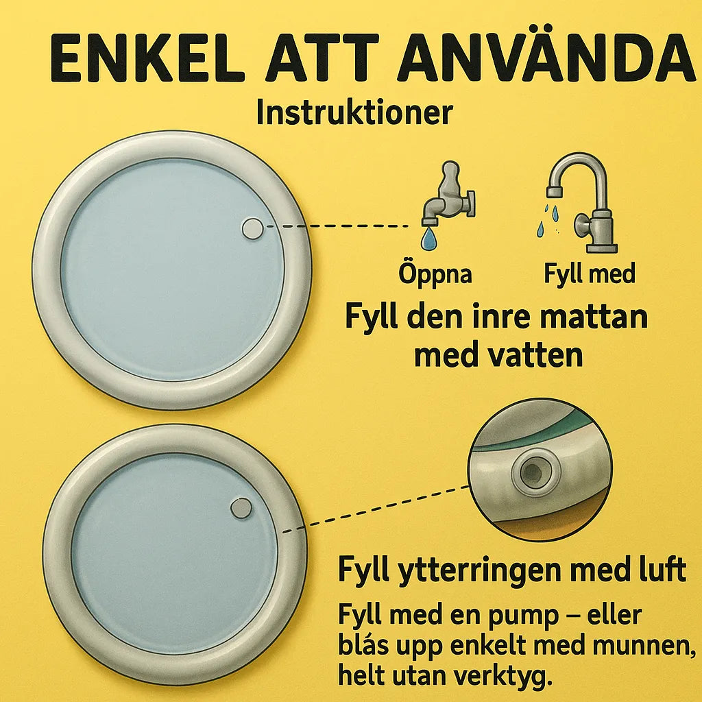 En glad katt jagar vattenstrålar på interaktiva AquaPaw, en svalkande leksak för lekfulla husdjur i solen.