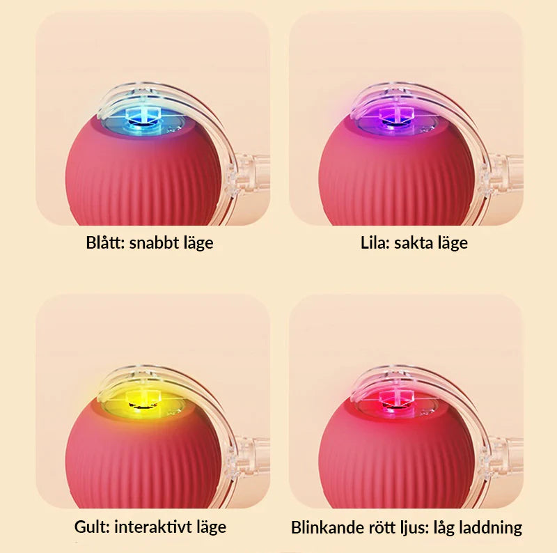 Spinball interaktiv kattleksak. Elektronisk boll för kattens aktivitet och lekfulla stimulans.