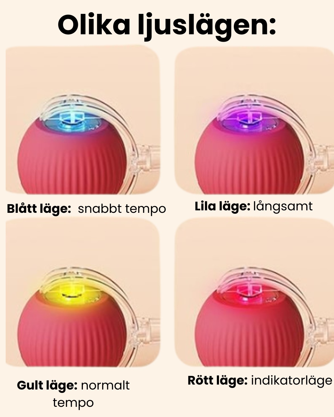 Robust Spinball kattleksak med automatisk rotation och ljus, för långvarig kattunderhållning och aktivering.