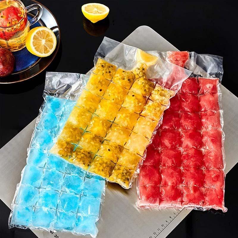 "Istärningspåsar för kök, transparent design, frys snabbt, kompakt storlek, PE-material, ingen läckage, lätt att använda"