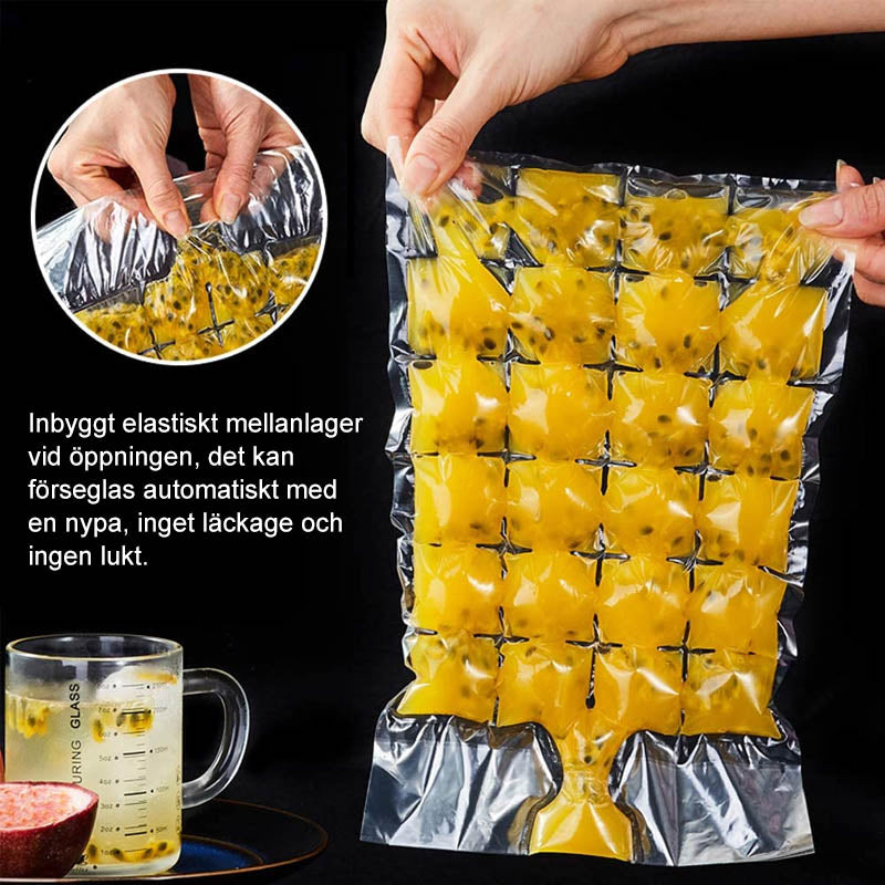 "Istärningspåsar för kök, transparent design, frys snabbt, kompakt storlek, PE-material, ingen läckage, lätt att använda"