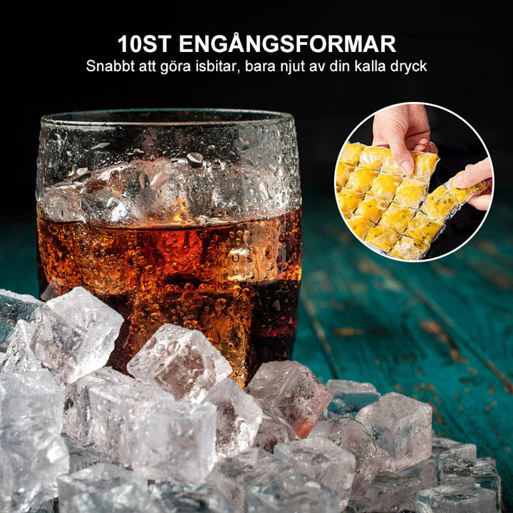 "Istärningspåsar för kök, transparent design, frys snabbt, kompakt storlek, PE-material, ingen läckage, lätt att använda"