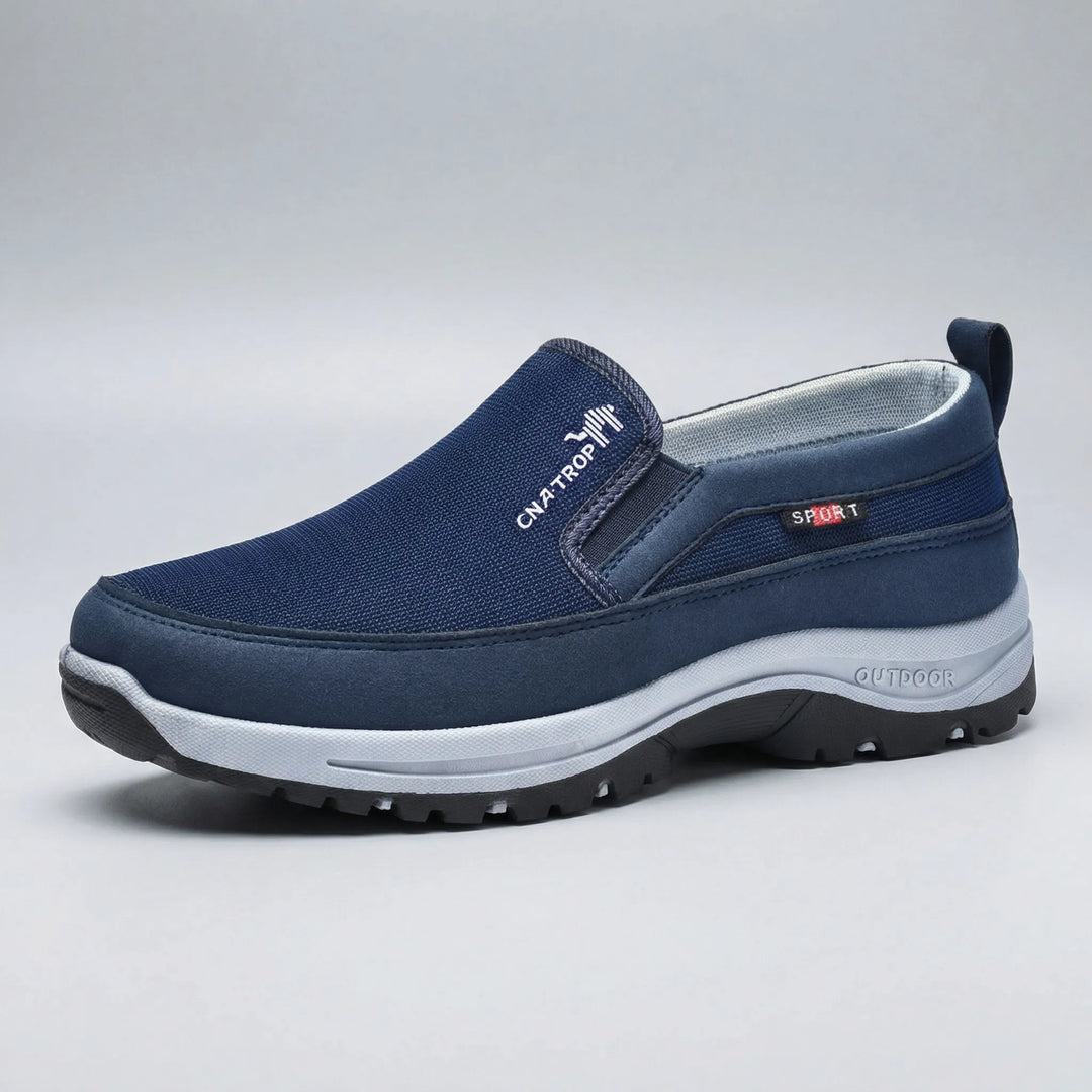 John herr slip-on skor med stötdämpning, fotstöd och halkfri yttersula. Perfekta promenadskor.