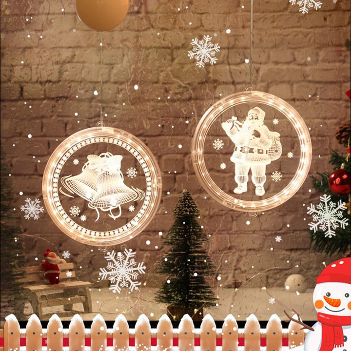 "Jul LED-lampa, hängande dekoration inomhus, unikt julmotiv. Perfekt för fönster, väggar och dörrar, ger varm belysning."