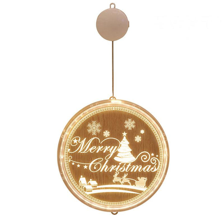 "Jul LED-lampa, hängande dekoration inomhus, unikt julmotiv. Perfekt för fönster, väggar och dörrar, ger varm belysning."