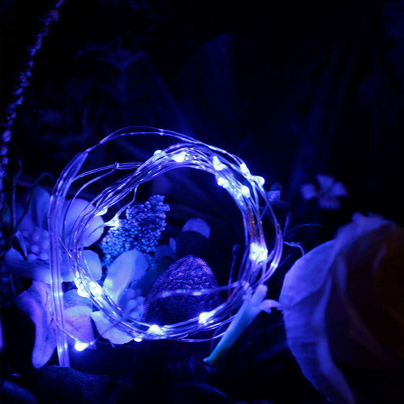 "Jul ljusslinga med koppartråd, USB-kontroll och stjärndice effekter, perfekt för vinterdekoration och feststämning."