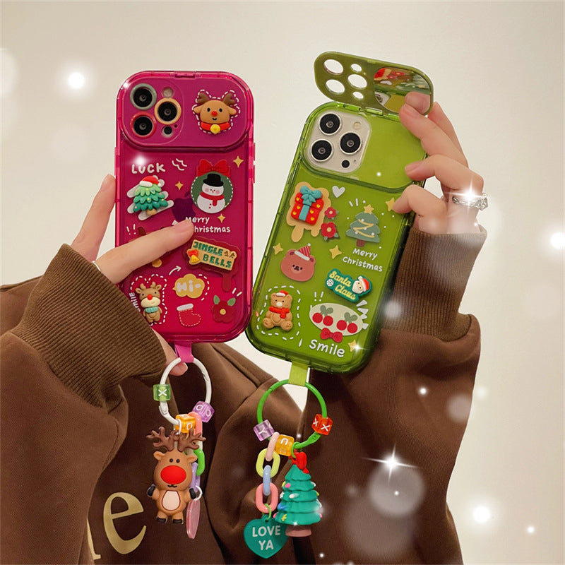 "Julgran-ängel iPhone-skal med spegel, elegant guld- och vitdesign, passar iPhone; reflekterande yta och slitstarkt skydd."