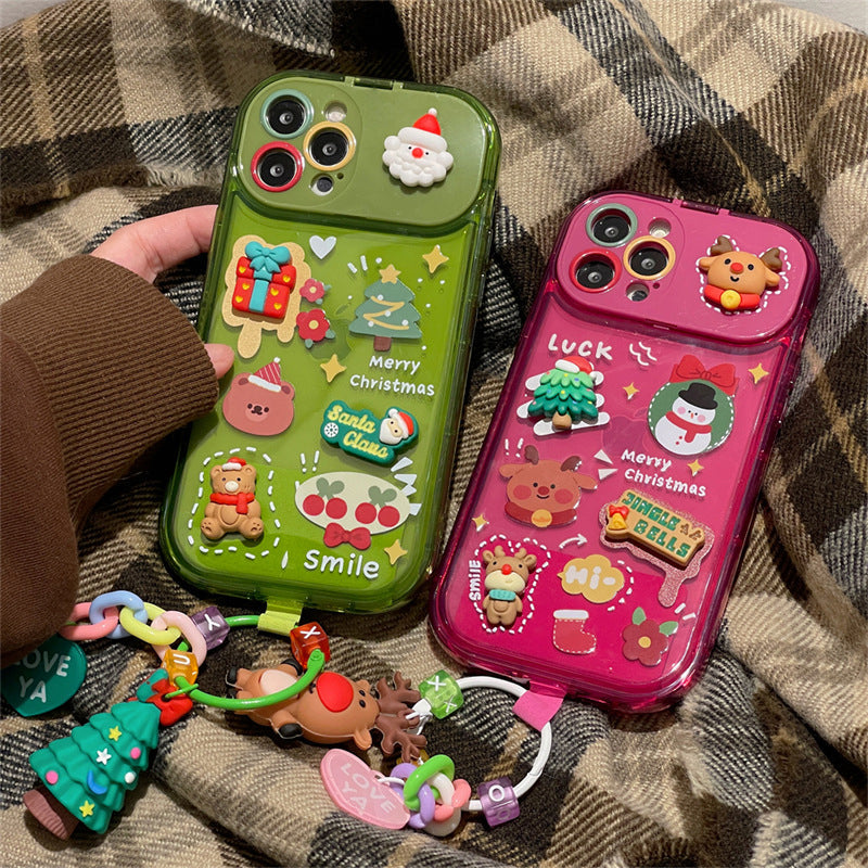 "Julgran-ängel iPhone-skal med spegel, elegant guld- och vitdesign, passar iPhone; reflekterande yta och slitstarkt skydd."