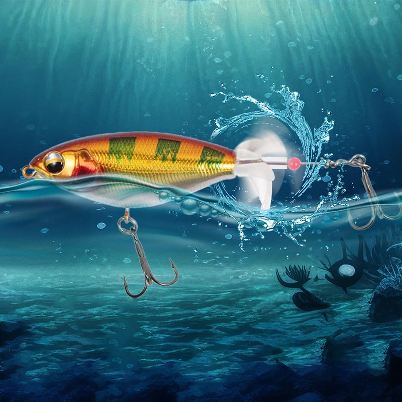 "Julkalendar Fiskeredskap, 24 paket med färgglada fiskedrag och krokar, utställda på brun pappkalender."