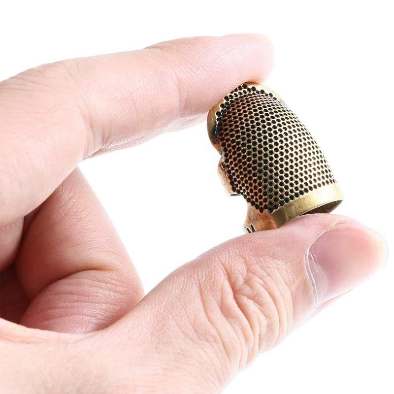 "Justerbar kopparfingerborg för sömnad, skyddande, greppvänlig design, perfekt för hantverk och quilting."