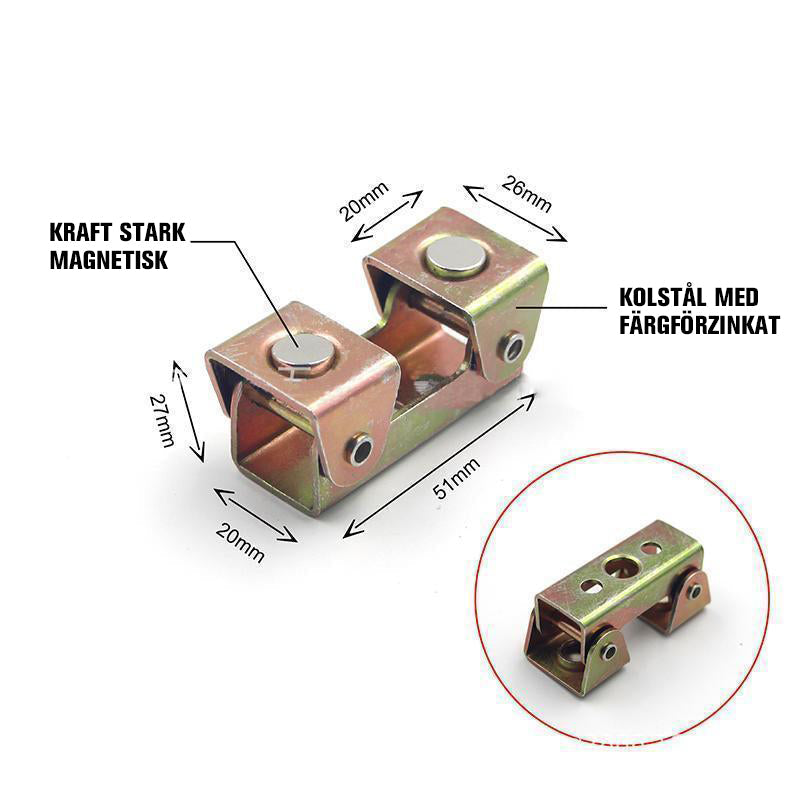 "Justerbar magnetisk svetsningshållare i metall, fäster föremål säkert, flexibel justering 45°-180°, set om 2 för DIY-projekt