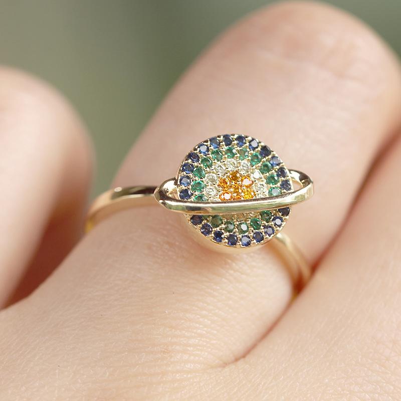 "Justerbar snurrande Galaxy ångestlindrande ring, unisex design, galaxmotiv med roterbar stendetalj"
