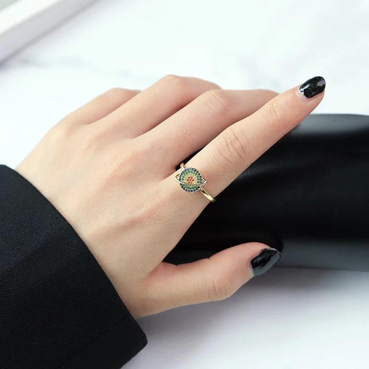"Justerbar snurrande Galaxy ångestlindrande ring, unisex design, galaxmotiv med roterbar stendetalj"