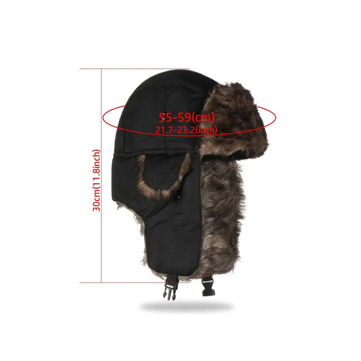 Justerbar varm fleece mössa i olika färger, vindtät och mjukt fodrad för komfort och skydd under kalla dagar.