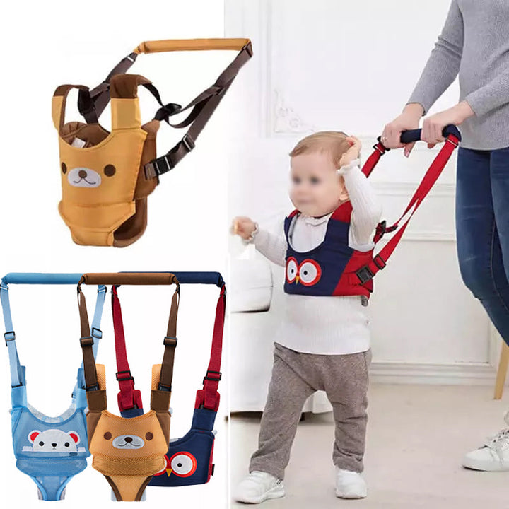 Justerbart barnsäkerhetsbälte för småbarn, blå färg, bomullsmaterial, 54-70 cm, skyddar och ger stöd vid gång.