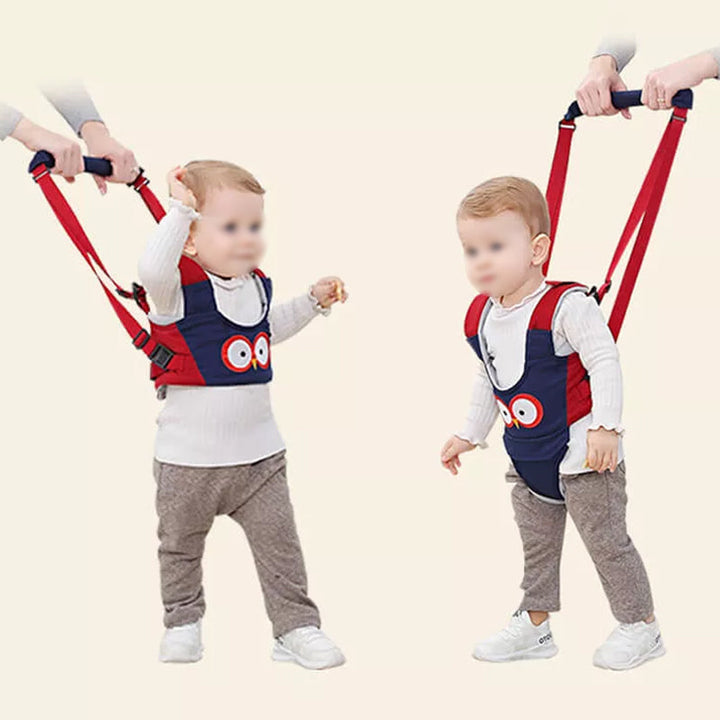 Justerbart barnsäkerhetsbälte för småbarn, blå färg, bomullsmaterial, 54-70 cm, skyddar och ger stöd vid gång.