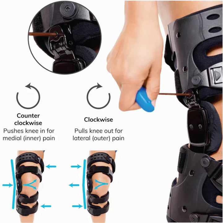 Unisex justerbart knäbandage med starkt stöd för knät & maximal smärtlindring. Perfekt vid sport & vardag.