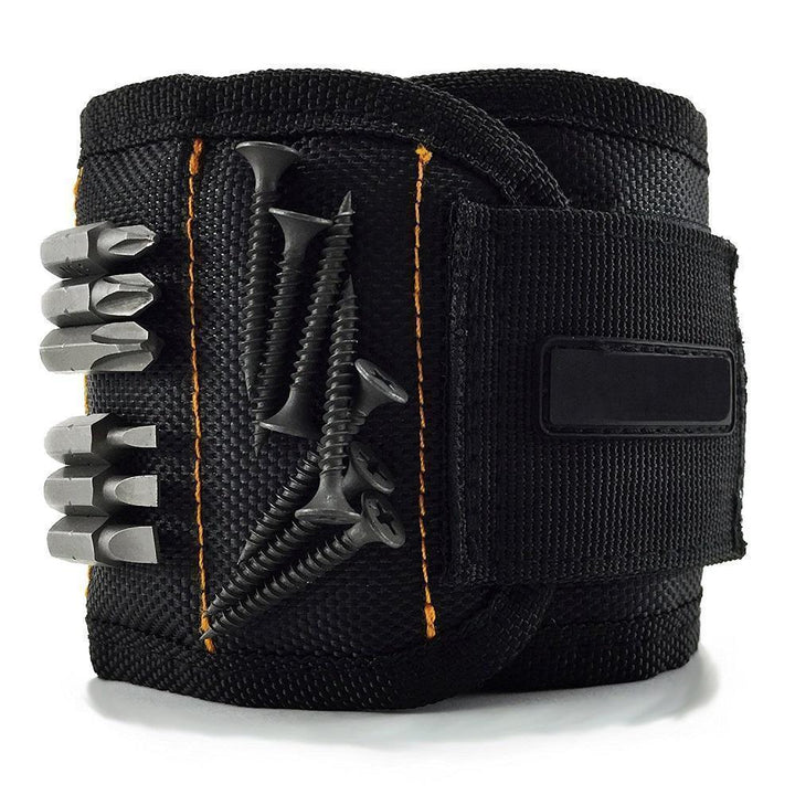 "Justerbart magnetiskt armband med 10 starka magneter, perfekt för att hålla verktyg och smådelar vid DIY-arbete."