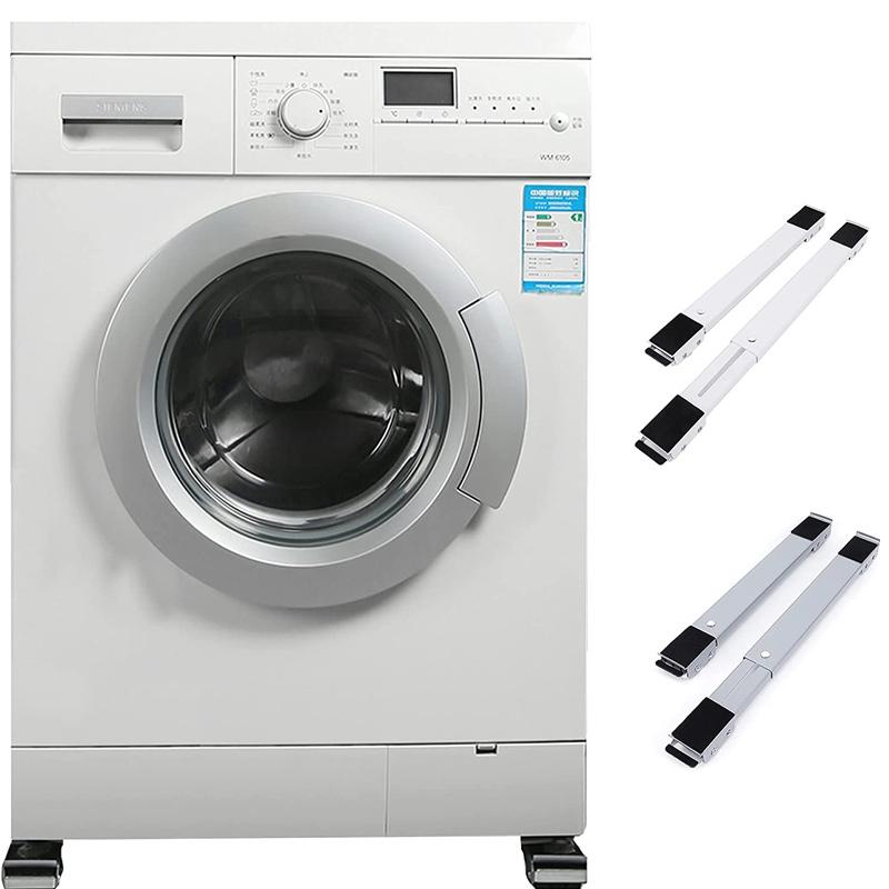 "Justerbart skjuthjul i grå plast och metall, perfekta för att flytta tunga hushållsapparater enkelt och skydda golv."