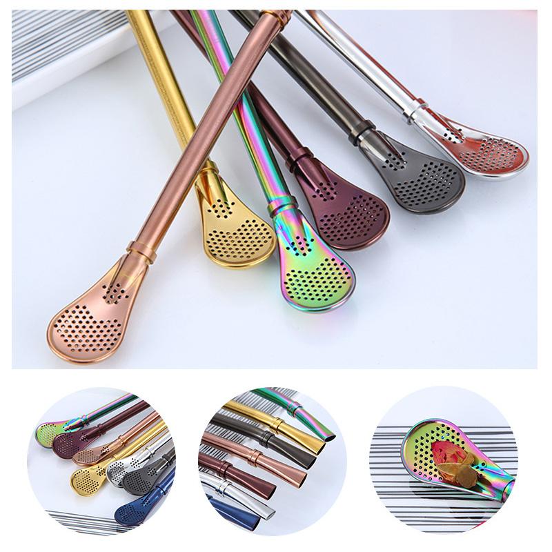 "Kaffesked dricksrör i rostfritt stål med elegant design, nyans av silver, multifunktionell för drycker i kök."