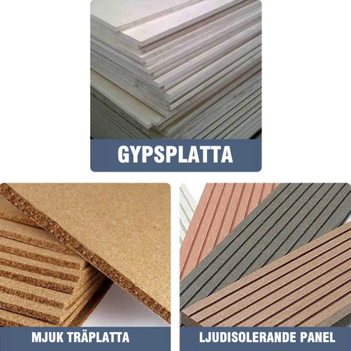 "Kantfas handverktyg med svart grepp för träbearbetning och gipsväggar, utrustad med skarpa, utbytbara blad."