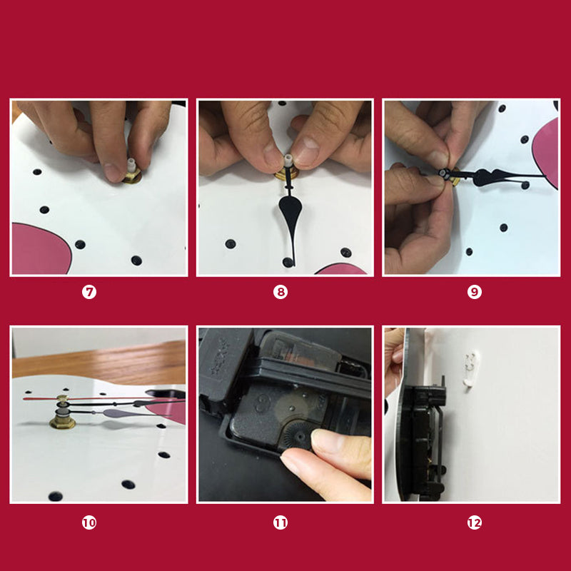 "Katt väggklocka med färgglad viftande svans, charmig design, rolig accessoar för kattälskare."