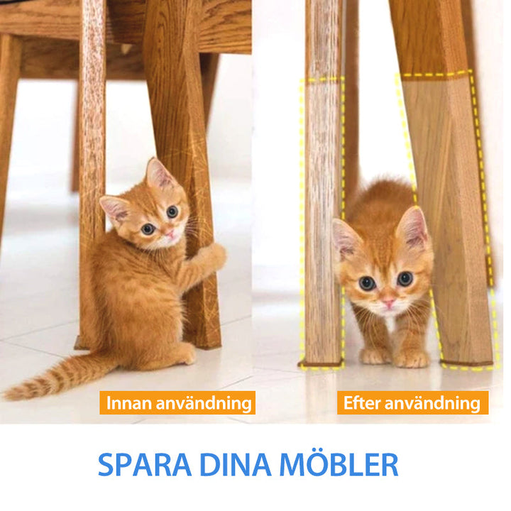 "Katter reptåliga transparent dubbelpolerad möbelskyddstejp på soffa, skyddar mot klösmärken. Inkluderar spikar."