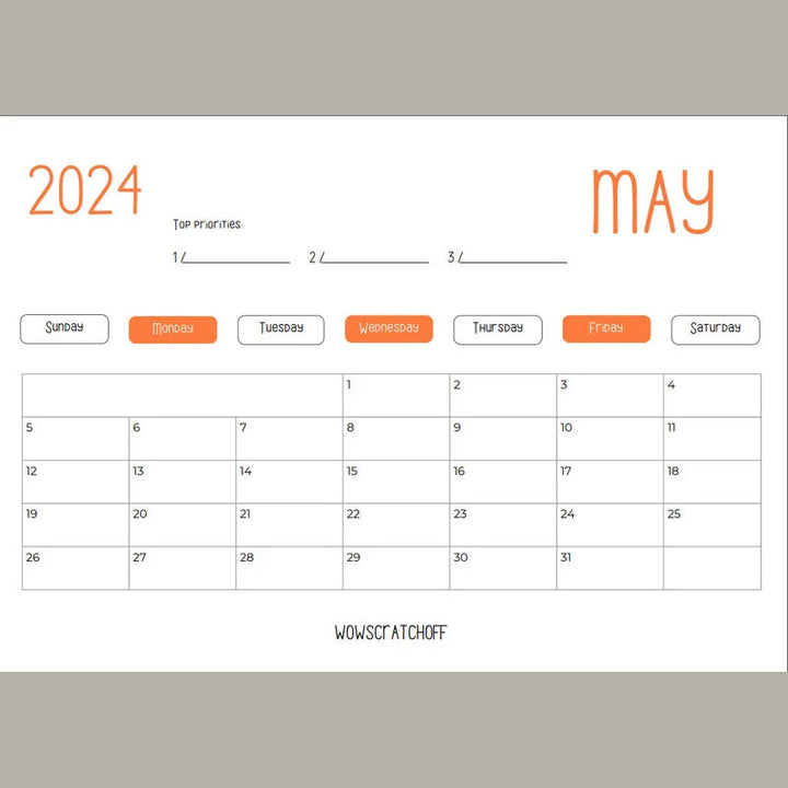 "Kattkalender 2024 med roliga kattmotiv, perfekt presentidé för kattälskare och humorentusiaster."