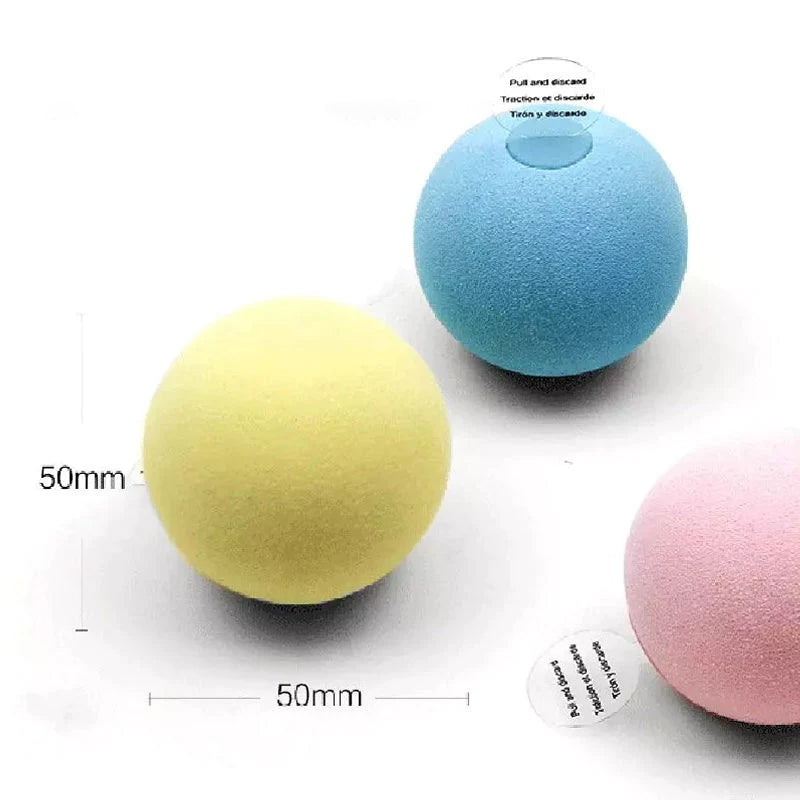 "Kattleksaksboll med ljud och kattmynta, färgglad design i Fluffy-material, stimulerar kattens lek och aktivitet"