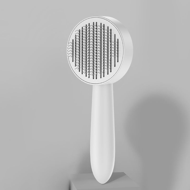Kattvårdsborste för daglig skötsel, blå färg, ergonomisk design med rostfria stålborstpinnar för effektiv grooming.