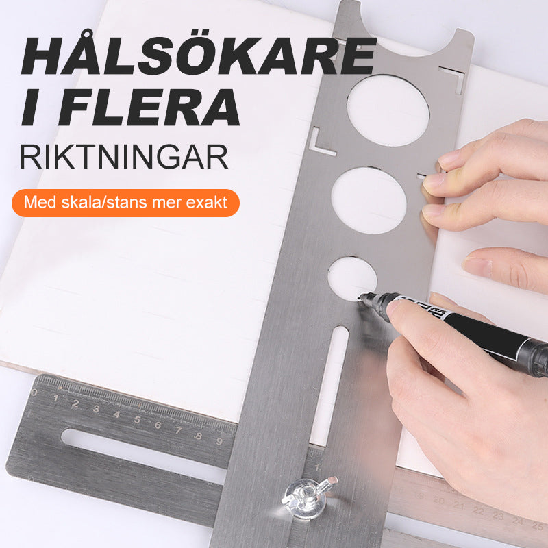 "Keramisk kakelhålsökare av rostfritt stål, silverfärgad, för exakt borrning i kakel och marmor, hållbar och ergonomisk."