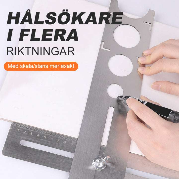 "Keramisk kakelhålsökare av rostfritt stål, silverfärgad, för exakt borrning i kakel och marmor, hållbar och ergonomisk."