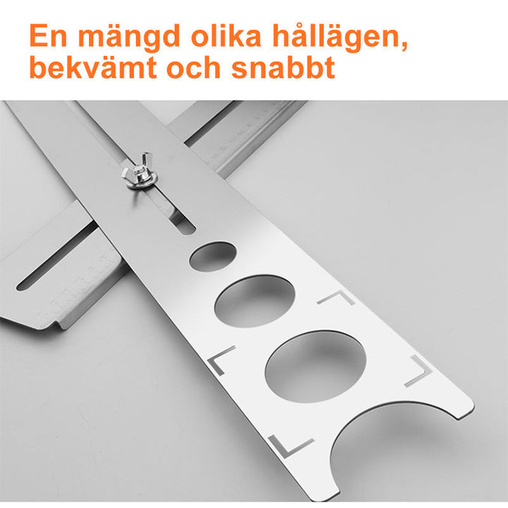 "Keramisk kakelhålsökare av rostfritt stål, silverfärgad, för exakt borrning i kakel och marmor, hållbar och ergonomisk."