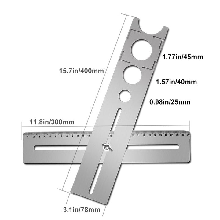 "Keramisk kakelhålsökare av rostfritt stål, silverfärgad, för exakt borrning i kakel och marmor, hållbar och ergonomisk."