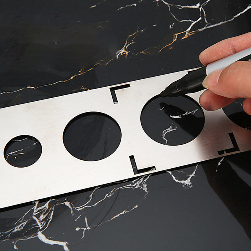 "Keramisk kakelhålsökare av rostfritt stål, silverfärgad, för exakt borrning i kakel och marmor, hållbar och ergonomisk."