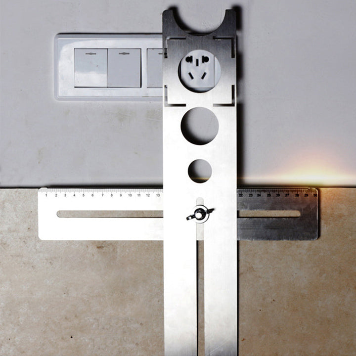 "Keramisk kakelhålsökare av rostfritt stål, silverfärgad, för exakt borrning i kakel och marmor, hållbar och ergonomisk."