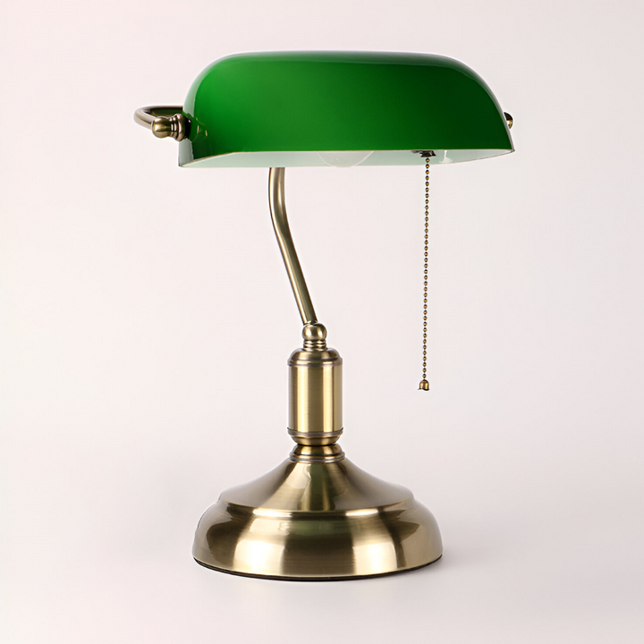 Exklusiv grön skrivbordslampa. Tidlös design med mässing, idealisk som arbetslampa eller läslampa.