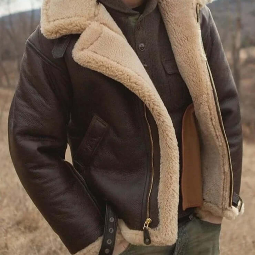 Klassisk herr flygjacka för vinter. Varm, stilren och bekväm vardagsjacka, perfekt för fritid och mode.