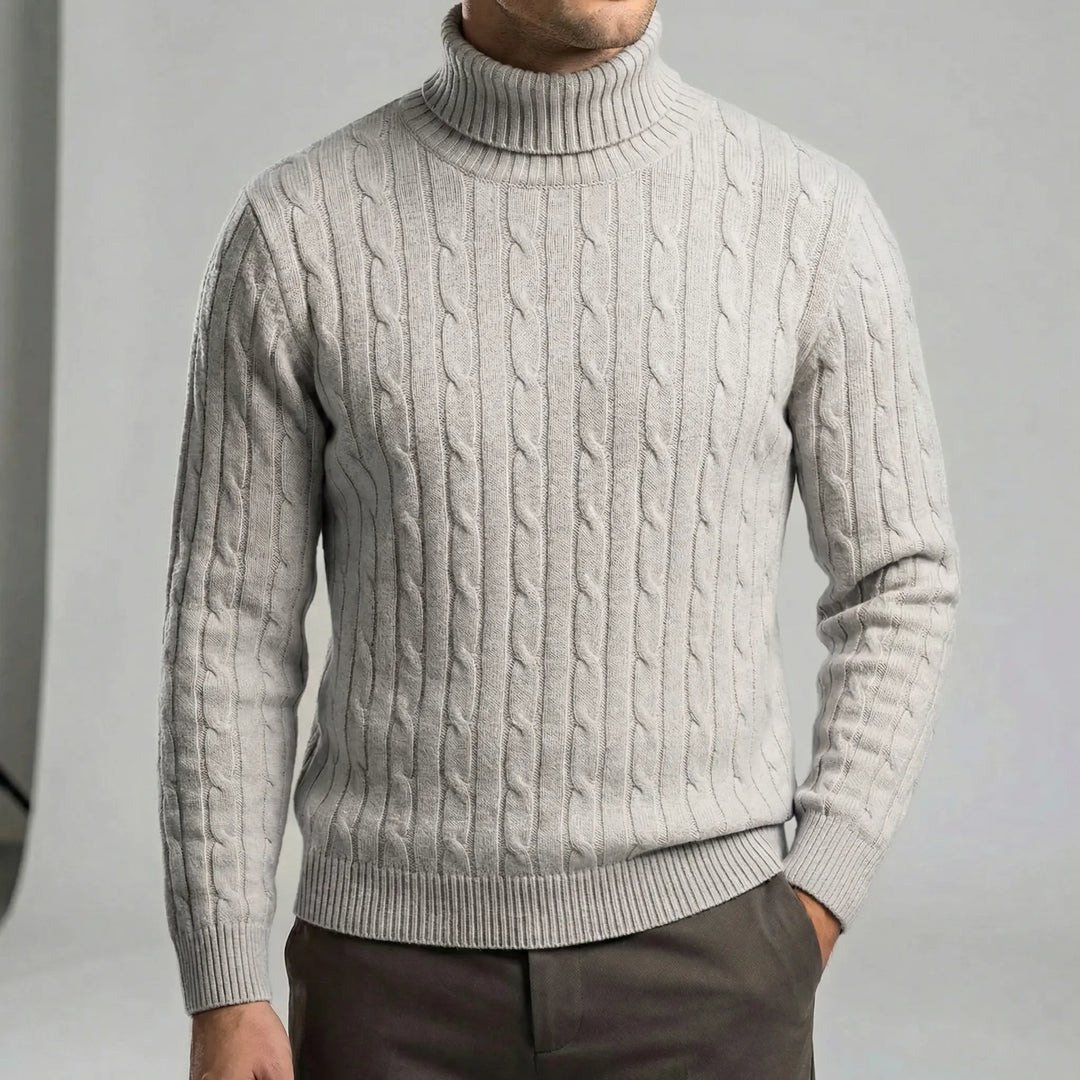 Tidlös herrpolotröja Ashton, en varm och stilren pullover som är ett måste för höstens basgarderob.