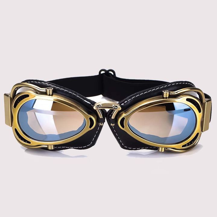 Klassiska retro mc-glasögon unisex med UV-skydd för säker körning. Hopfällbara och reptåliga linser.