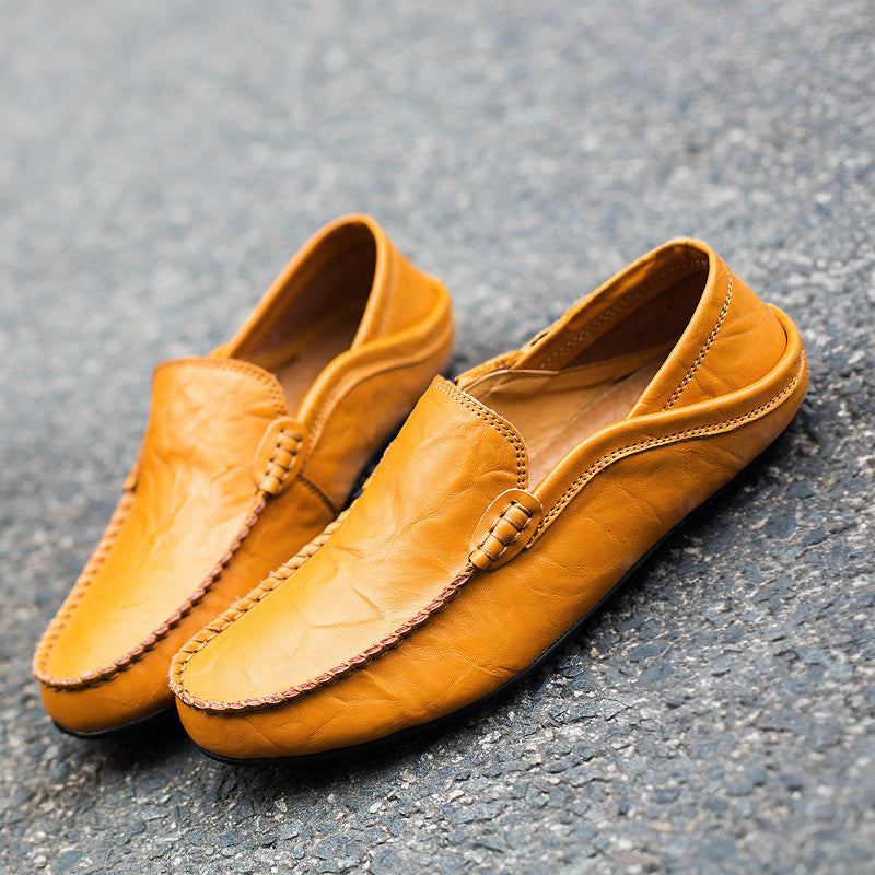 Bekväma herrloafers i svart läder, elegant och tidlös design för formella tillfällen