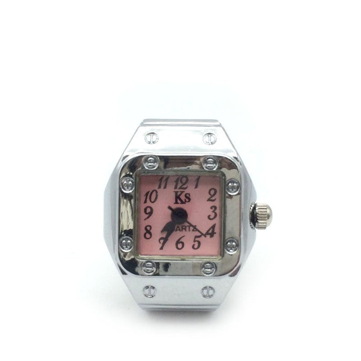 "Klockring med unisex design i olika färger, visar elegant rem och klart urtavlans display, perfekt för par."