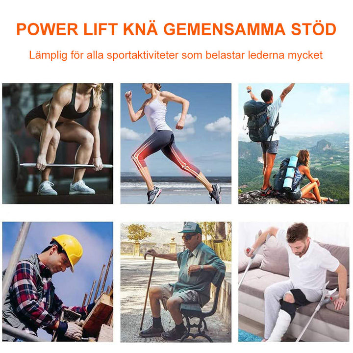 "Knäskyddsförstärkare för squat och bergsklättring, slitstarkt material, justerbar passform, optimal stöd vid fysisk aktivite