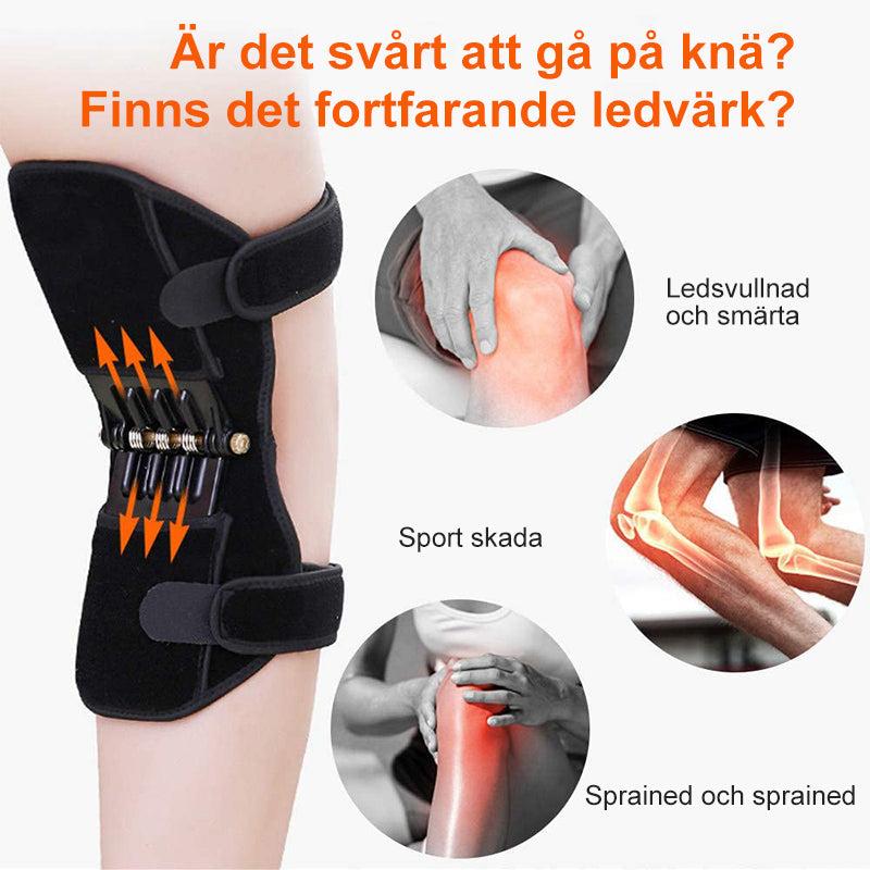 "Knäskyddsförstärkare för squat och bergsklättring, slitstarkt material, justerbar passform, optimal stöd vid fysisk aktivite