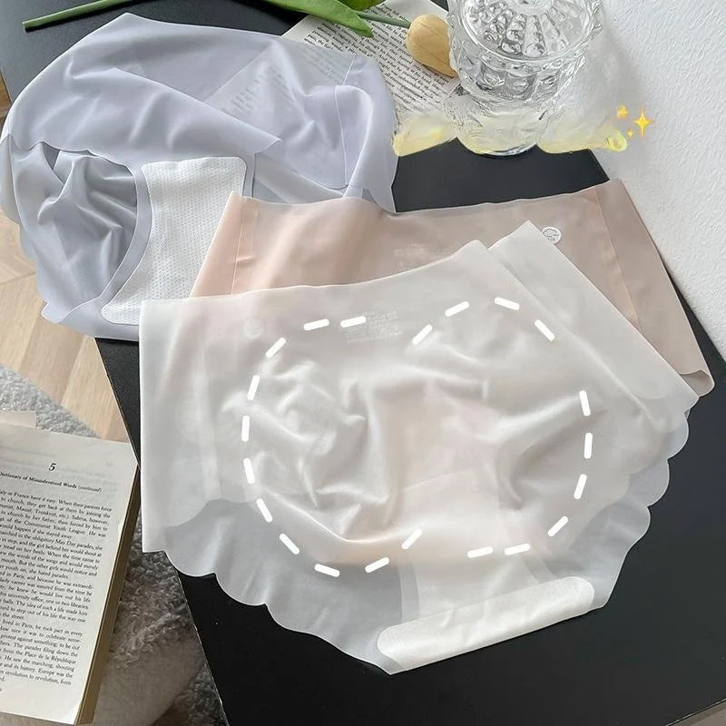 "Komfortabla issilke underkläder för kvinnor, andas och antibakteriella, stilfulla med hög elasticitet i olika färger."
