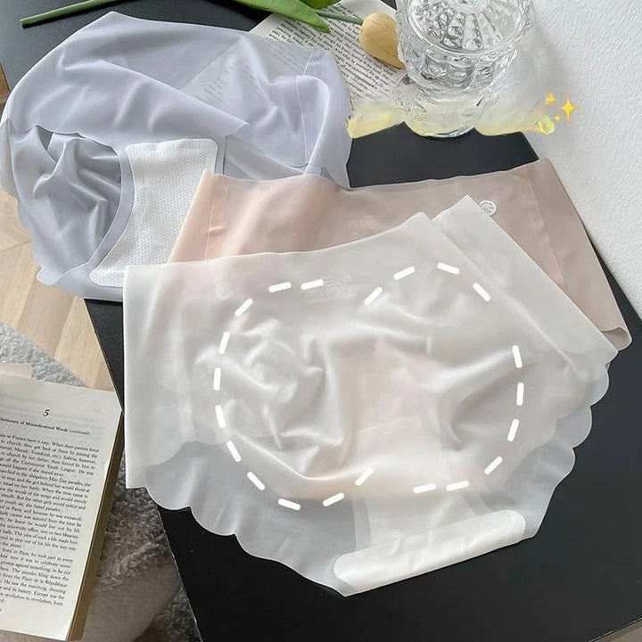 "Komfortabla issilke underkläder för kvinnor, andas och antibakteriella, stilfulla med hög elasticitet i olika färger."