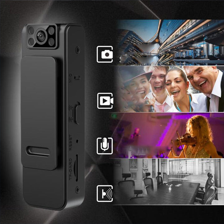 "Kompakt bakkamera med WiFi, 1080p upplösning, vidvinkel, magnetisk fästning. Perfekt för resor och smidig delning."